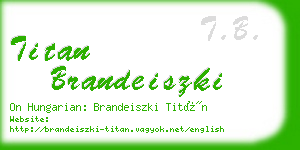 titan brandeiszki business card